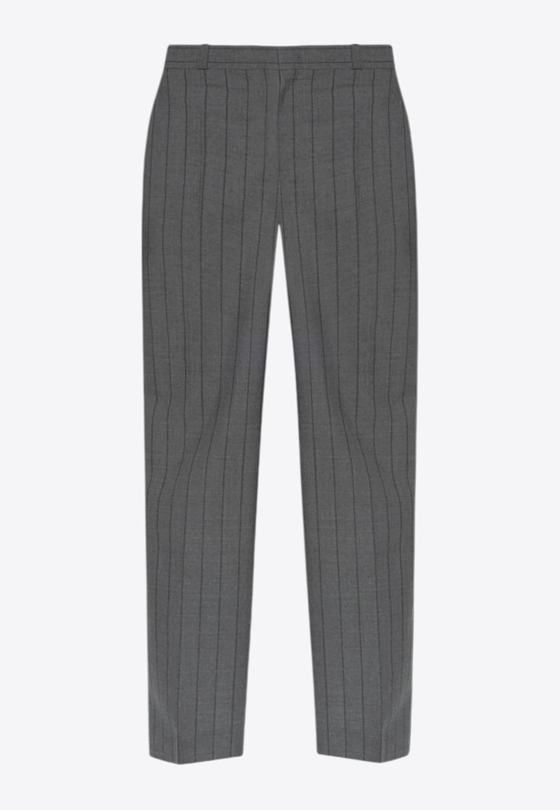 Moschino Striped Tailored Pants Gray J0315 0516 1508