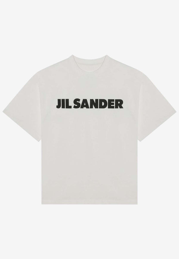 Jil Sander Logo Print Crewneck T-shirt White J03GC0137J45148/Q_JILSA-102