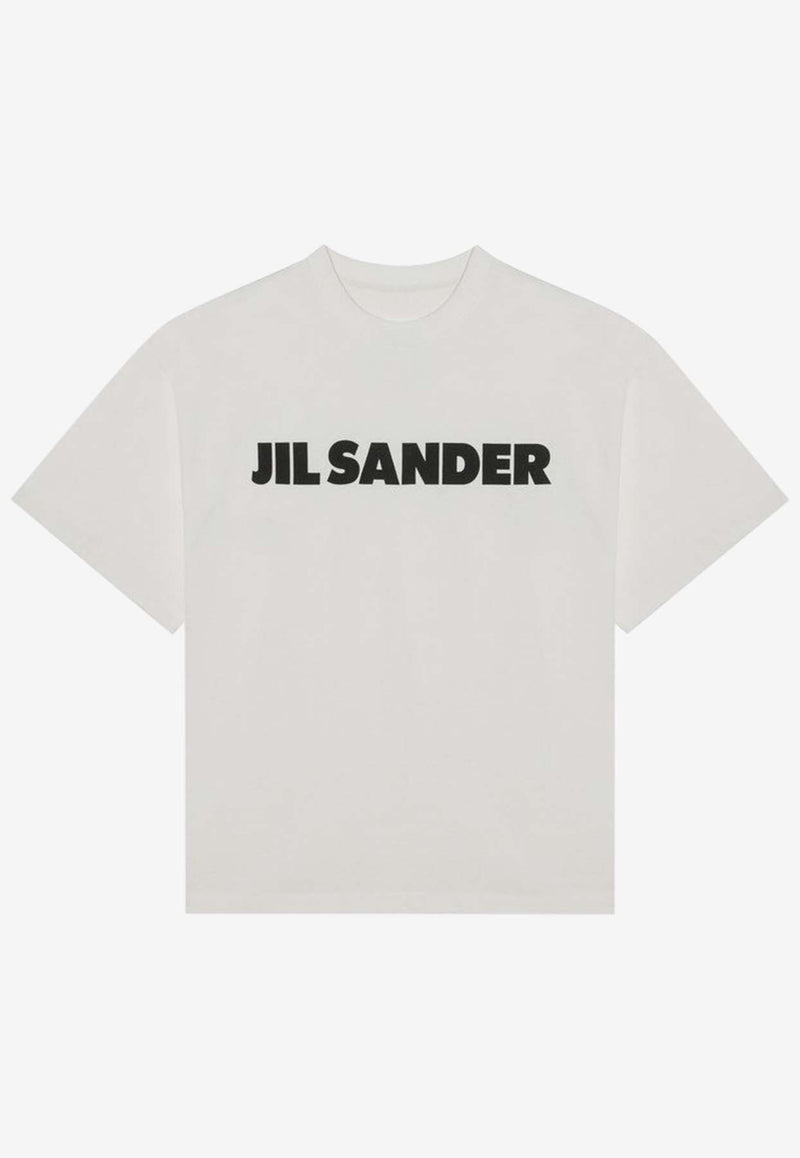 Jil Sander Logo Print Crewneck T-shirt White J03GC0137J45148/Q_JILSA-102