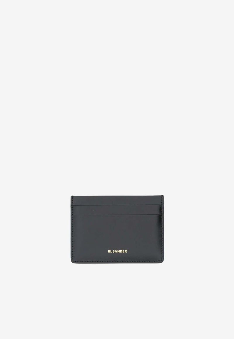 Jil Sander Logo Stamped Leather Cardholder Black J07VL0006_P4840_001