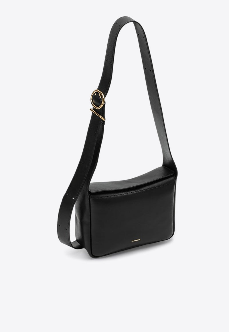 Jil Sander Mini Flap Leather Shoulder Bag Black J07WG0064P6569/P_JILSA-001