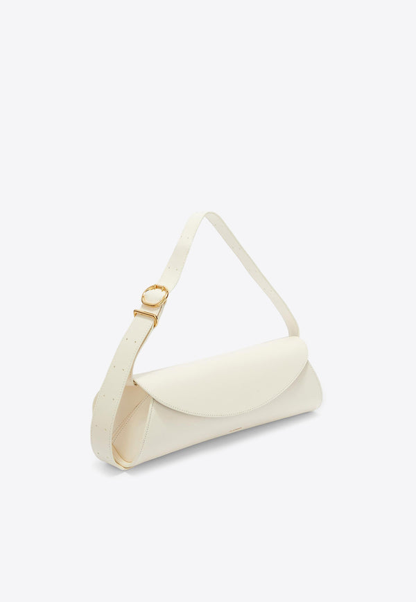 Jil Sander Cannolo Grande Leather Shoulder Bag J08WD0051WHITE