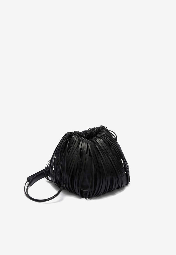 Jil Sander Small Dumpling Leather Crossbody Bag J08WG0025P6960 001BLACK