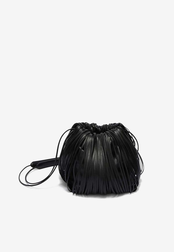 Jil Sander Small Dumpling Leather Crossbody Bag J08WG0025P6960 001BLACK