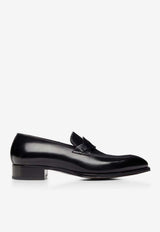 Tom Ford Elkan Twisted Band Leather Loafers J1183-LCL021N 1N001 Black