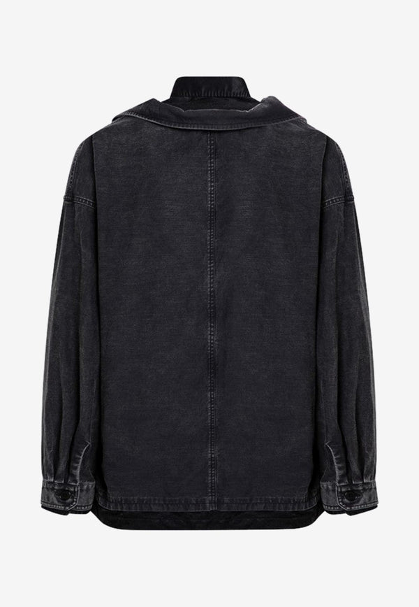 Maison MIHARA YASUHIRO Double-Layered Washed Overshirt Black J13SH184CO/P_MIHAR-BLK