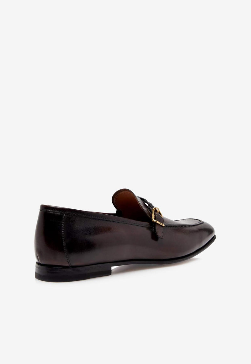 Tom Ford Martin Loafers in Burnished Leather J1401-LCL345X 1B086 Brown