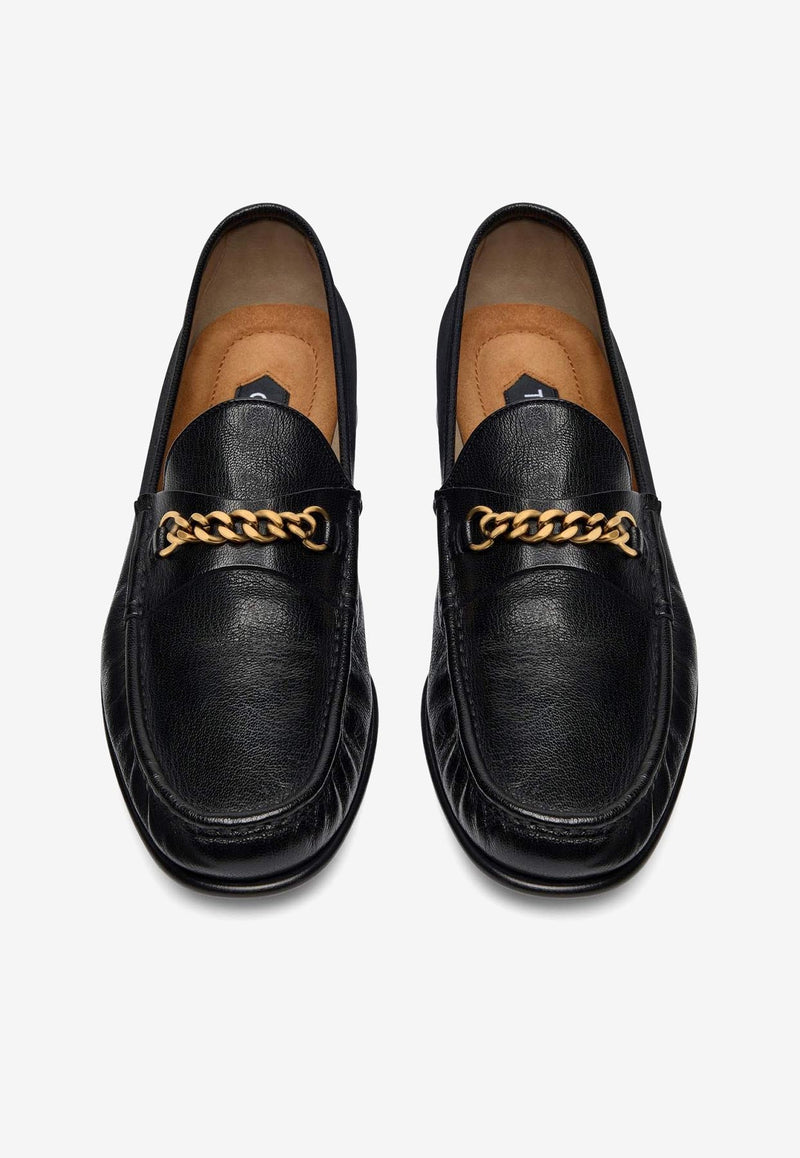 Tom Ford York Chain Leather Loafers J1432-LGO033X 1N001 Black