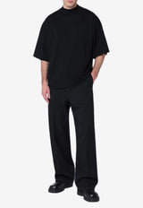 Jil Sander Mock-Neck Oversized T-shirt Black J21GC0005J45084/Q_JILSA-001