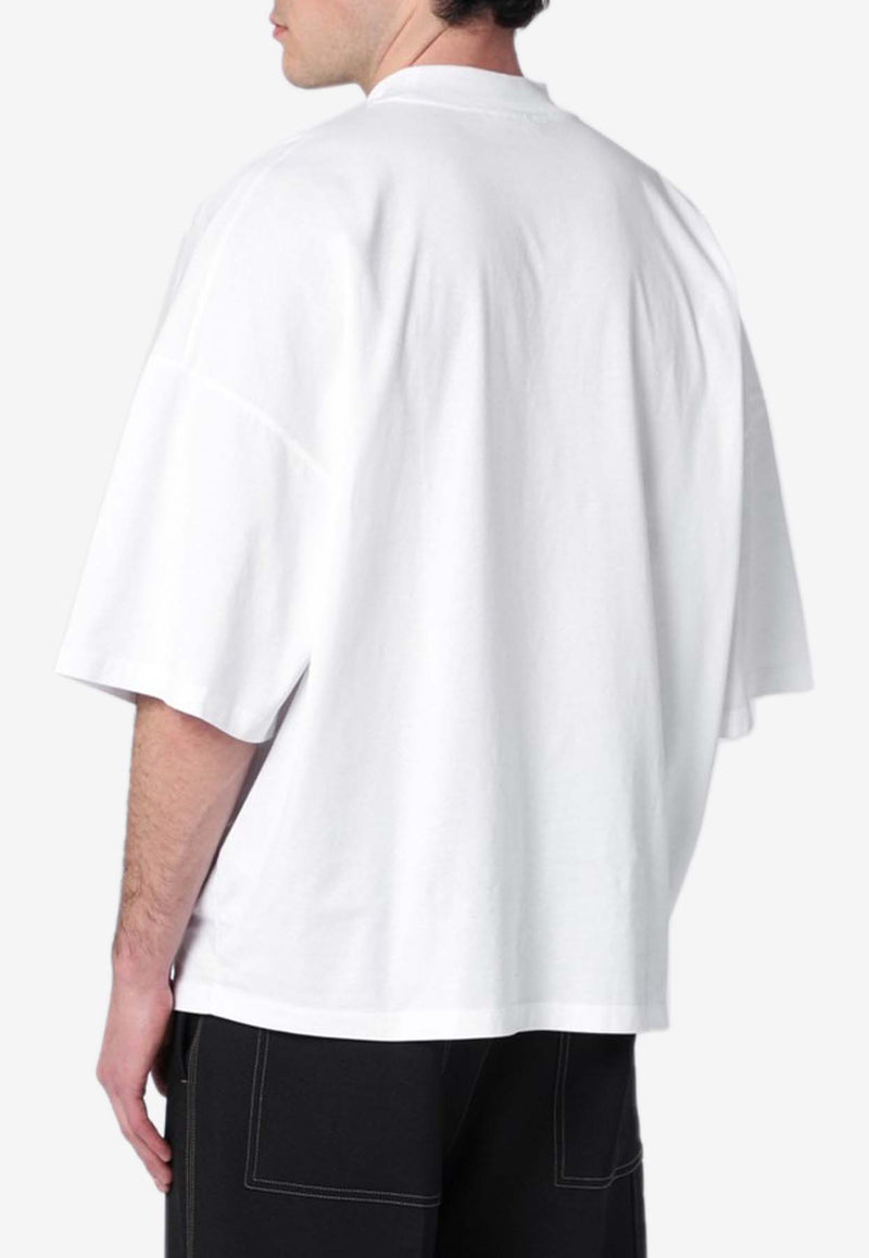 Jil Sander Mock-Neck Oversized T-shirt White J21GC0005J45084/Q_JILSA-100