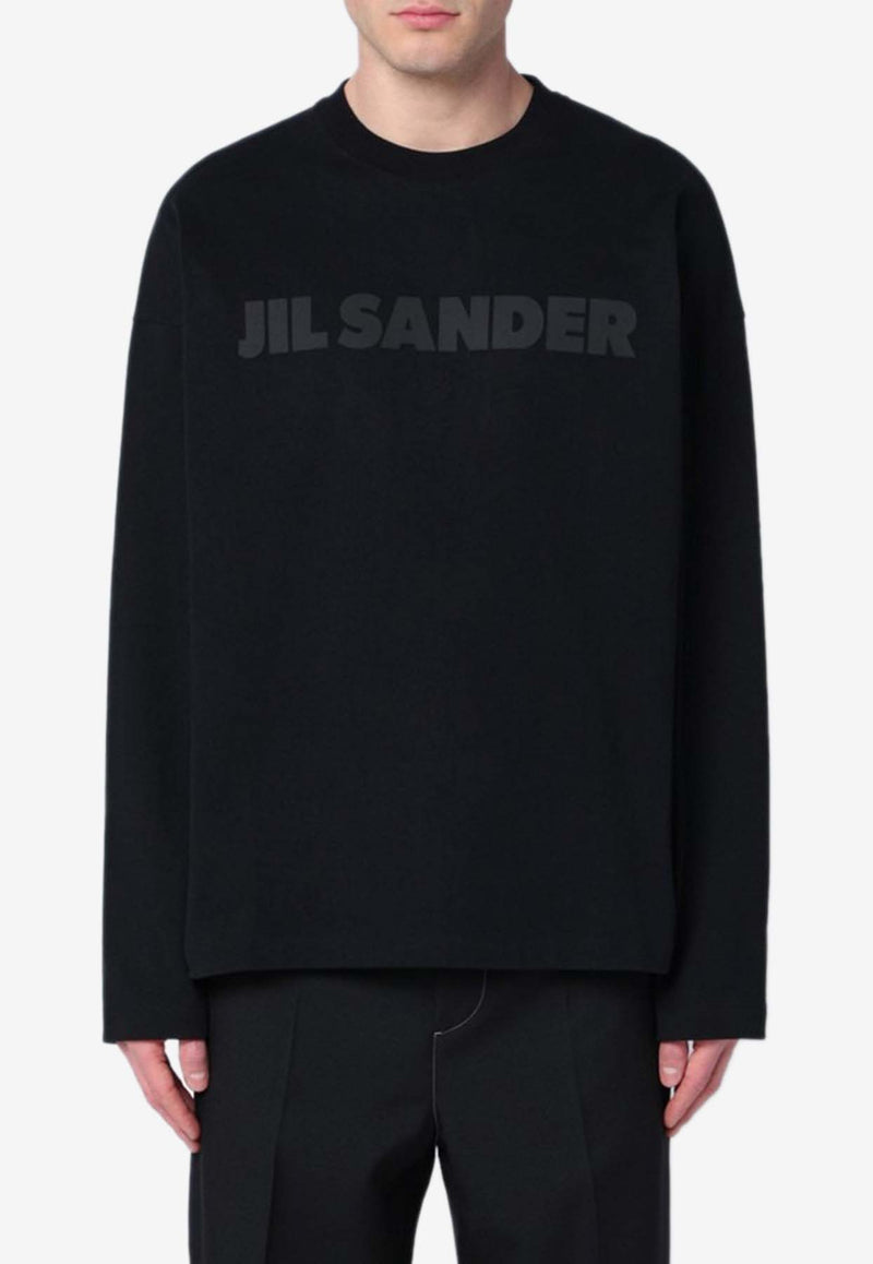 Jil Sander Logo Print Long-Sleeved T-shirt Black J21GC0167J20243/Q_JILSA-001