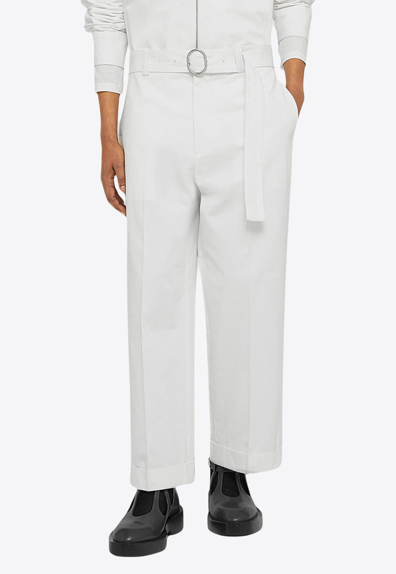 Jil Sander Straight Belted Pants J22KA0230WHITE