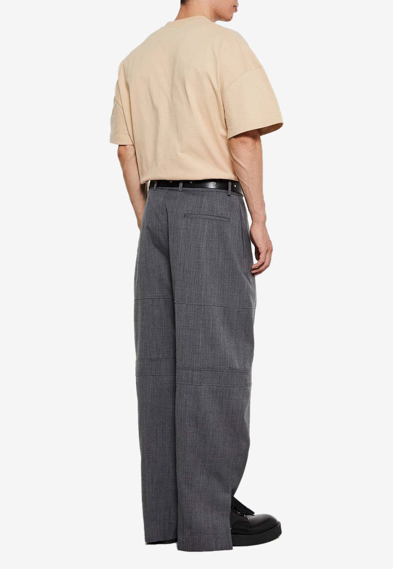 Jil Sander Straight-Leg Wool Pants J22KA0247DARK GREY/FLINT