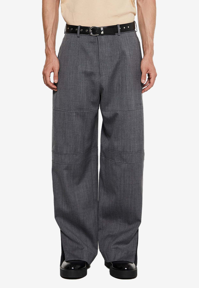 Jil Sander Straight-Leg Wool Pants J22KA0247DARK GREY/FLINT