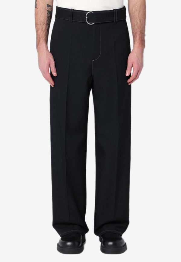 Jil Sander Straight-Leg Belted Pants Black J22KA0255J70001/Q_JILSA-001