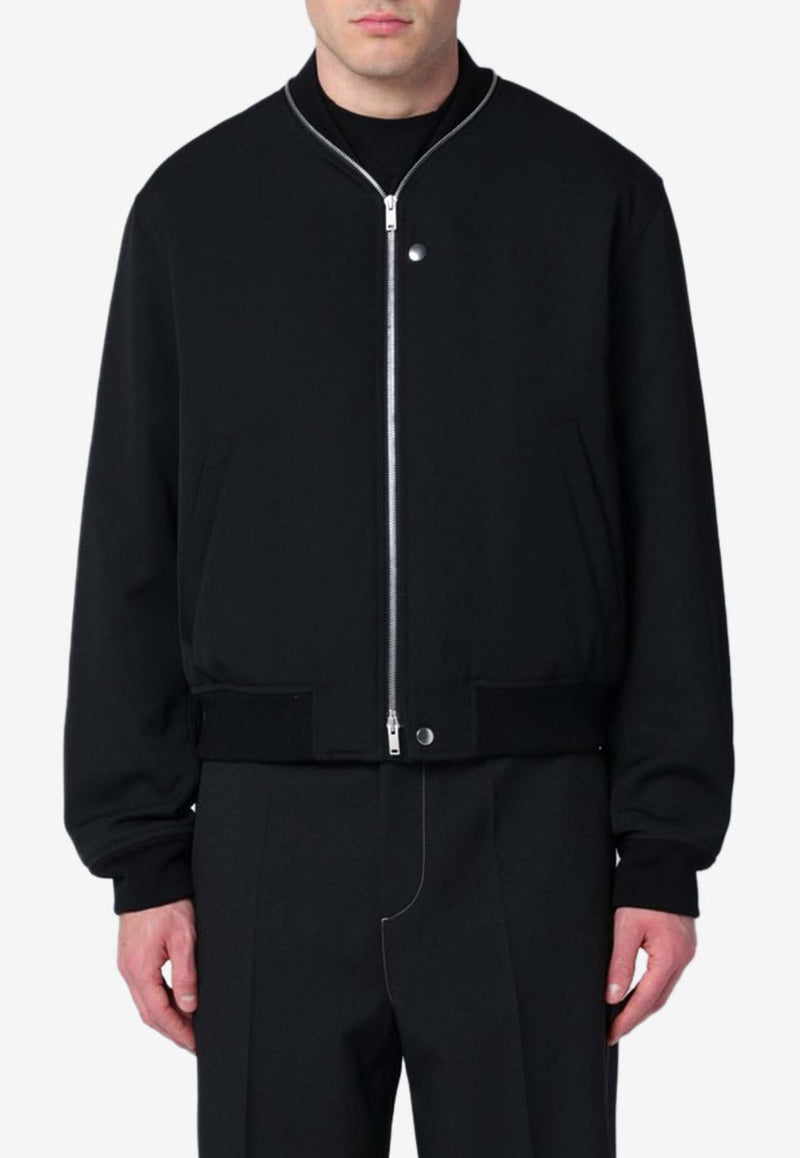 Jil Sander Wool Zip-Up Bomber Jacket Black J23BN0004J40002/Q_JILSA-001