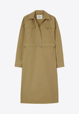 Jil Sander Long-Sleeved Midi Shirt Dress Beige J40CT0182BEIGE