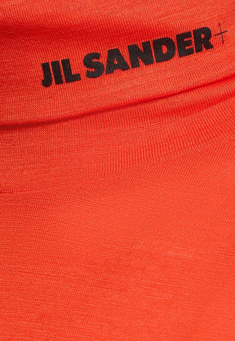 Jil Sander Long-Sleeved Turtleneck T-shirt Red J40GC0020RED