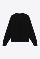 Jil Sander Logo Patch Crewneck Sweatshirt Black J40GU0102J20039/P_JILSA-001