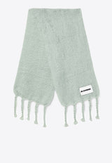 Jil Sander Logo Patch Fringed Mohair Scarf Green J40TE0118J40041/P_JILSA-338