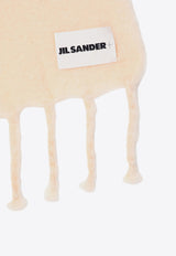 Jil Sander Logo Patch Fringed Mohair Scarf Pink J40TE0118J40041/P_JILSA-638