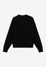 Jil Sander Logo Patch Crewneck Sweatshirt Black J47GU0104J20039/P_JILSA-001