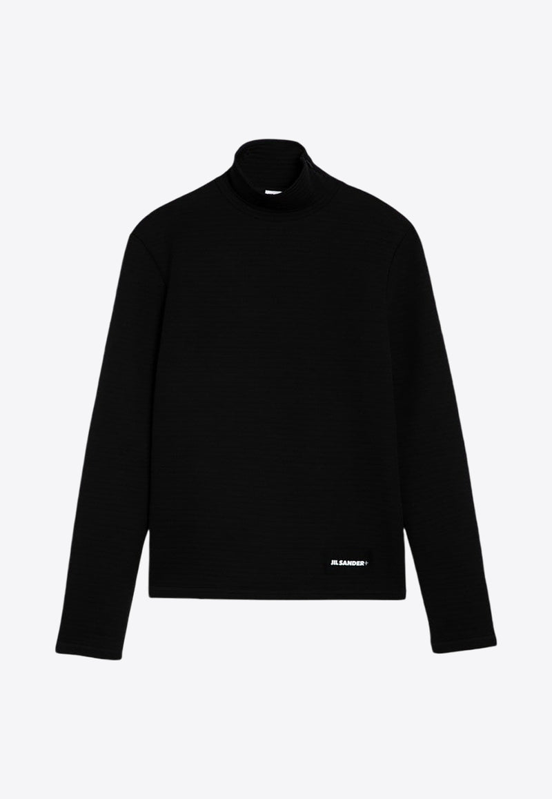 Jil Sander Logo Patch Turtleneck Sweater Black J47NH0006J20225/P_JILSA-001