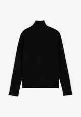 Jil Sander Logo Patch Turtleneck Sweater Black J47NH0006J20225/P_JILSA-001