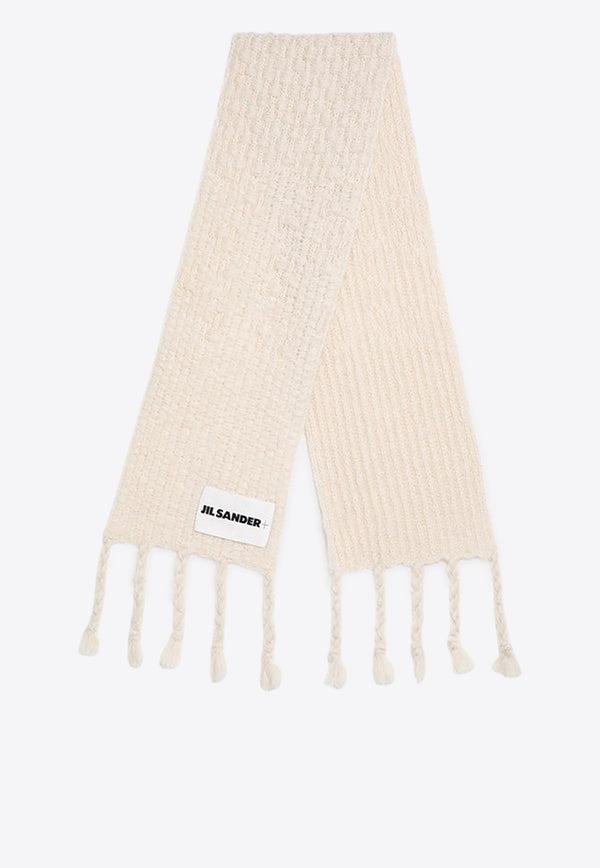 Jil Sander Mohair Blend Knitted Scarf Ivory J47ZZ0119J14731/P_JILSA-105