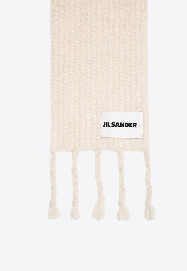 Jil Sander Mohair Blend Knitted Scarf Ivory J47ZZ0119J14731/P_JILSA-105