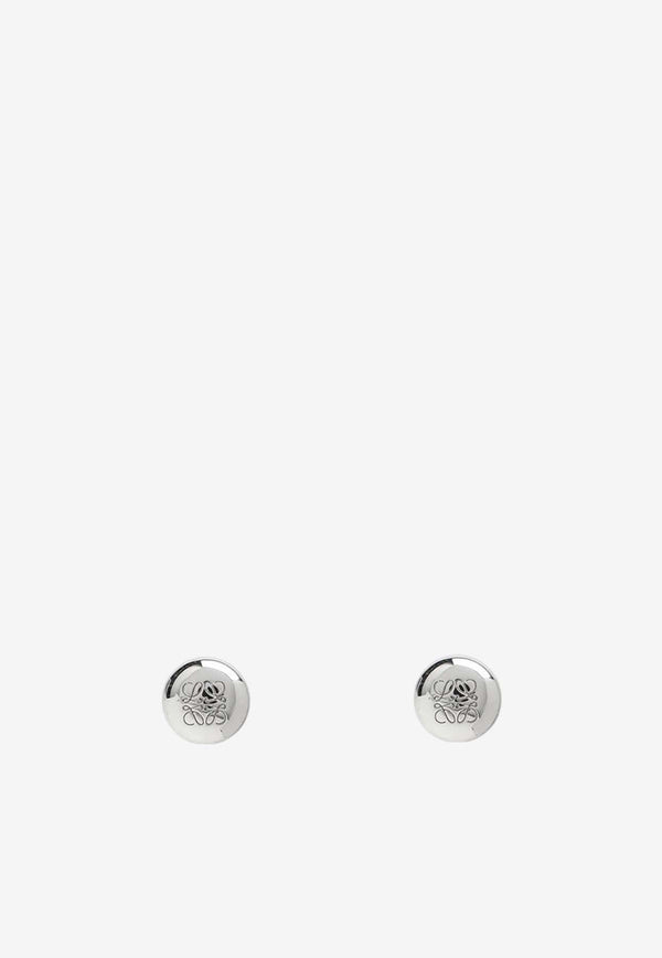 Loewe Anagram Pebble Stud Earrings Silver J821239X23PR/Q_LOEW-1160