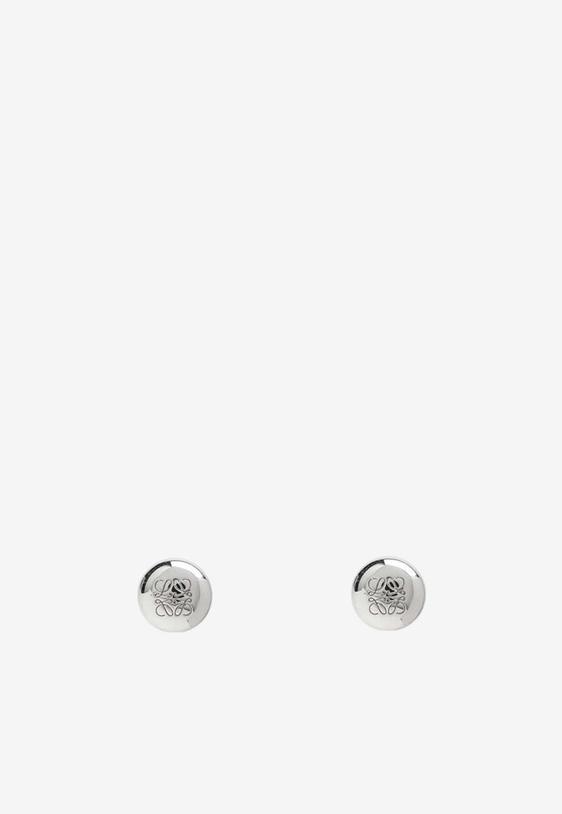 Loewe Anagram Pebble Stud Earrings Silver J821239X23PR/Q_LOEW-1160