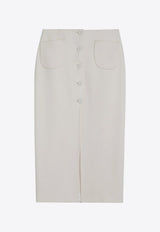 Margaux Lonnberg Jagger Wool-Blend Midi Skirt White JAGGERWO/P_LON-OW