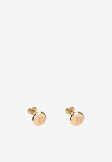 Loewe Anagram Pebble Stud Earrings Gold JANB239X01PR/Q_LOEW-8130