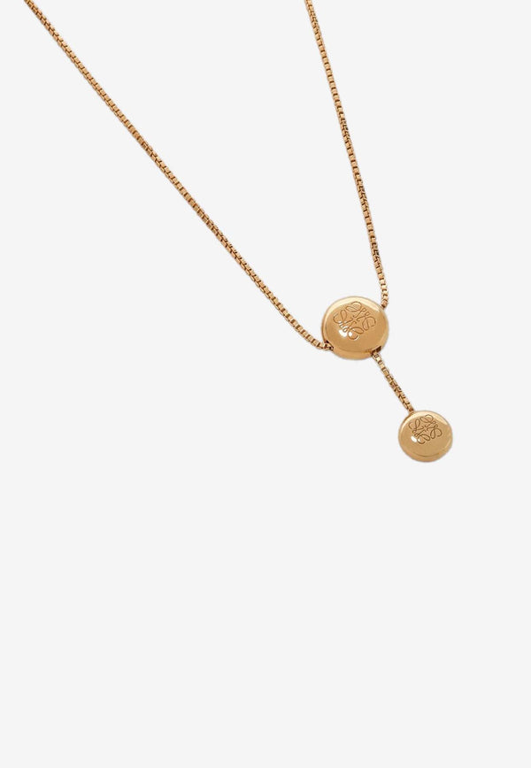 Loewe Anagram Pebble Necklace Gold JANB241X02MET/P_LOEW-8130