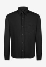 Tom Ford Long-Sleeved Button-Down Shirt JBL011-JMS001S23 LB999 Black