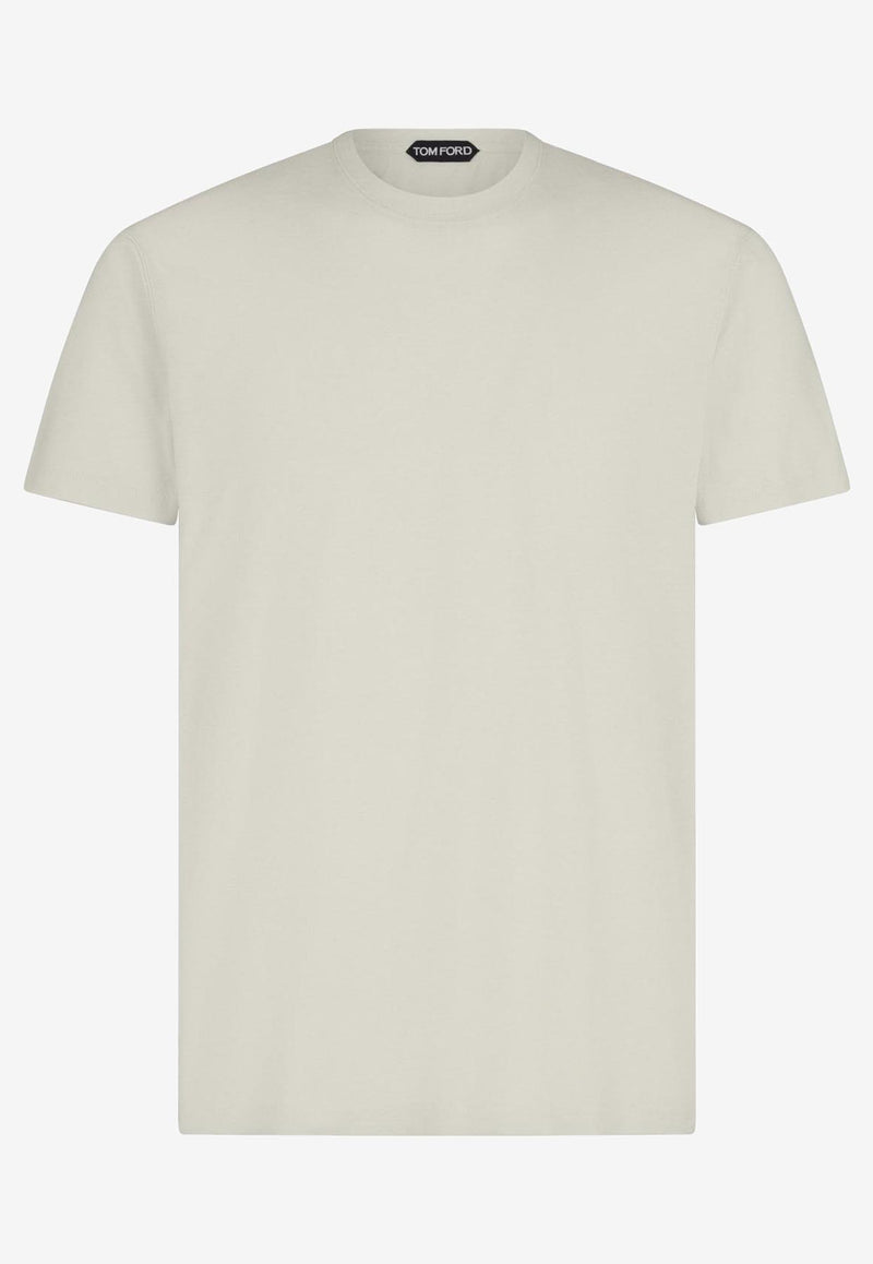 Tom Ford Short-Sleeved Solid T-shirt JCS004-JMT002S23 AW100 Ecru