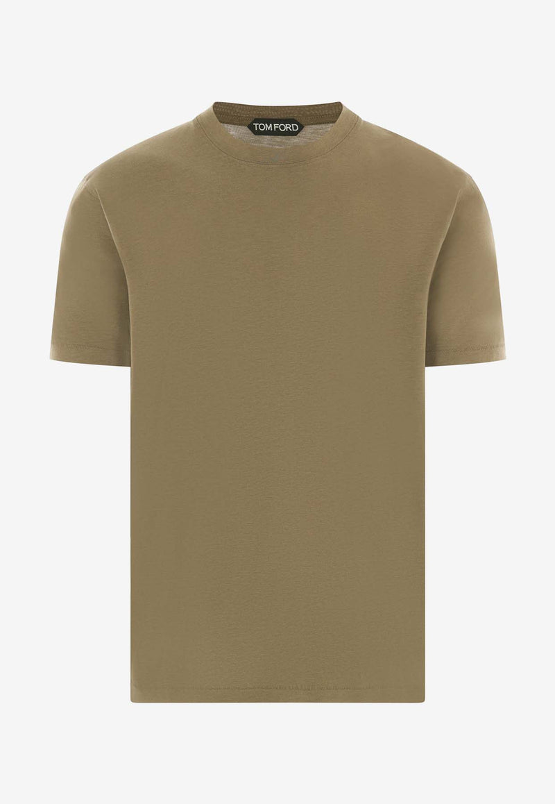 Tom Ford Short-Sleeved Solid T-shirt JCS004-JMT002S23 FG461 Green