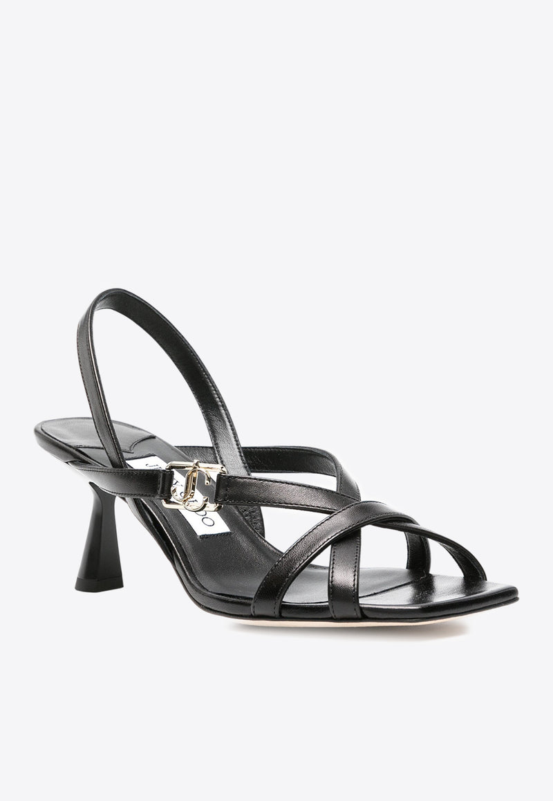 Jimmy Choo Jess 65 Sandals in Nappa Leather JESS 65 NAP BLACK