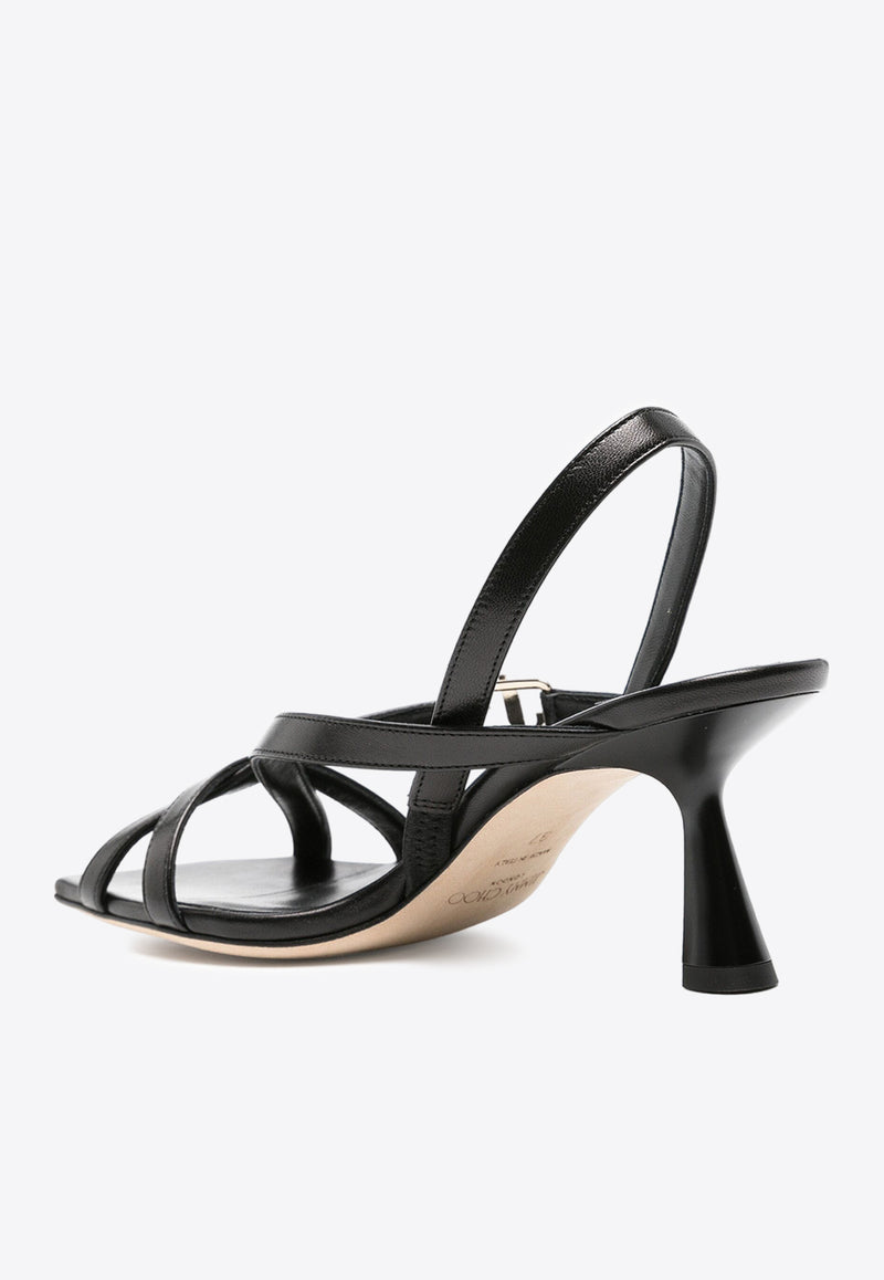 Jimmy Choo Jess 65 Sandals in Nappa Leather JESS 65 NAP BLACK