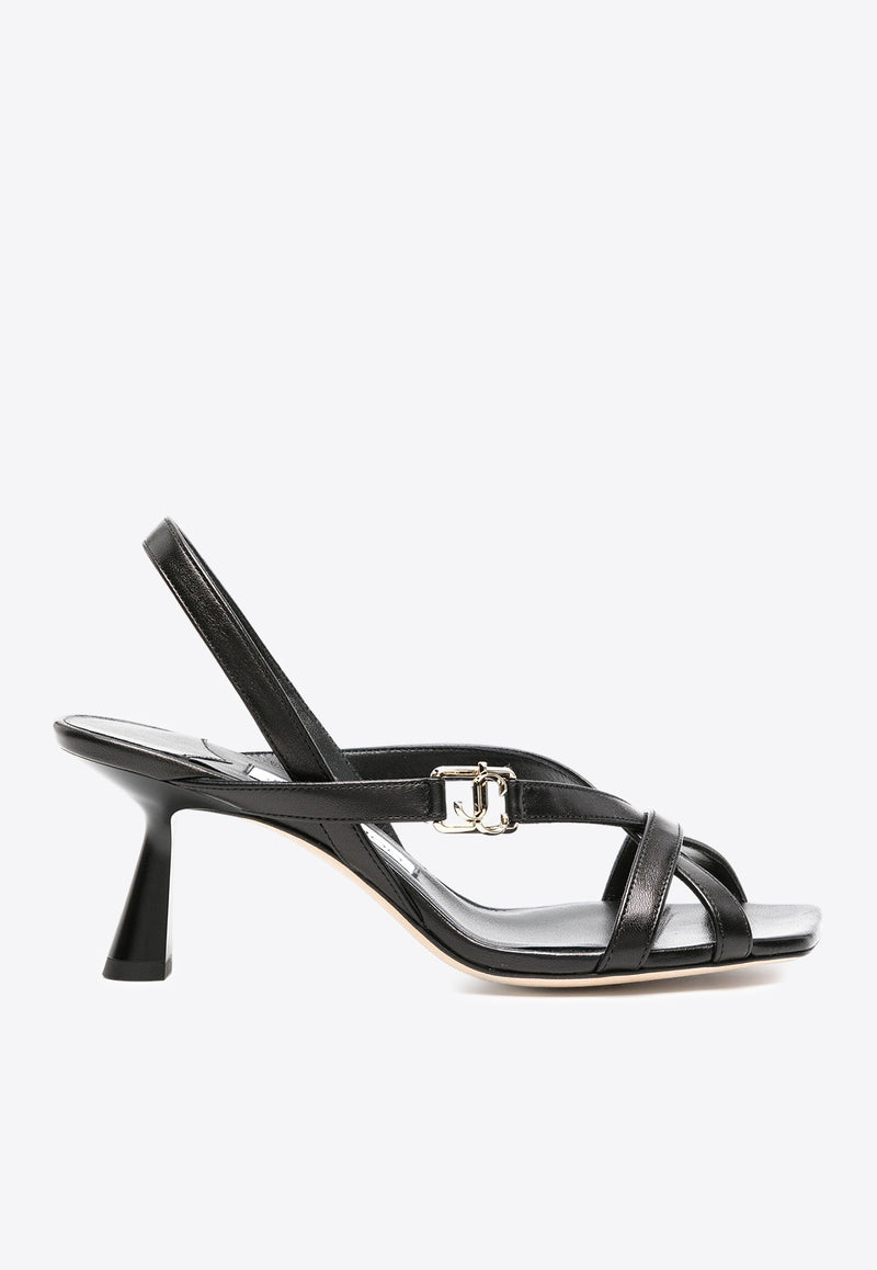 Jimmy Choo Jess 65 Sandals in Nappa Leather JESS 65 NAP BLACK