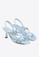 Jimmy Choo Jess 65 Sandals in Patent Leather JESS 65 PAT ICE BLUE