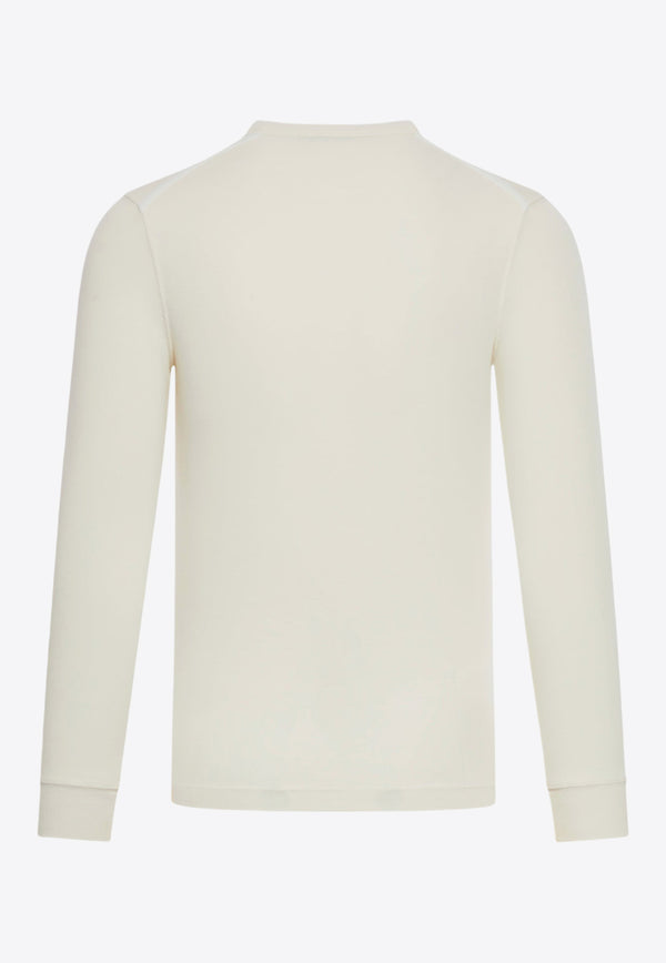 Tom Ford Long-Sleeved Ribbed T-shirt JHL005-JMT003F23 AW004 White