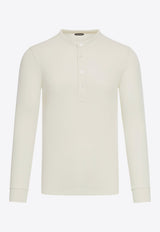 Tom Ford Long-Sleeved Ribbed T-shirt JHL005-JMT003F23 AW004 White