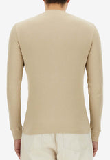 Tom Ford Henley Long-Sleeved T-shirt JHL014-JMC048S25 JB220 Beige