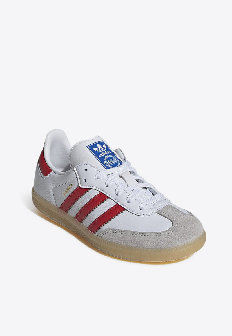 Adidas Kids Boys Samba OG Low-Top Sneakers White JI4465LE/P_ADIDS-WR