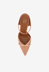 Malone Souliers Jil 90 Leather Pointed-Toe Mules JIL 90-2 NUDE