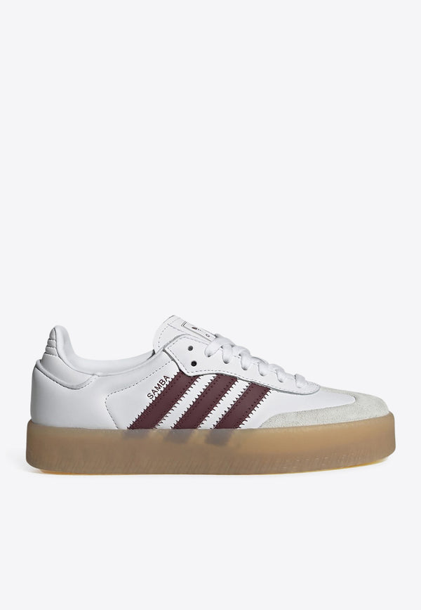 Adidas Originals Sambae Leather Low-Top Sneakers White JP5610LE/Q_ADIDS-FW