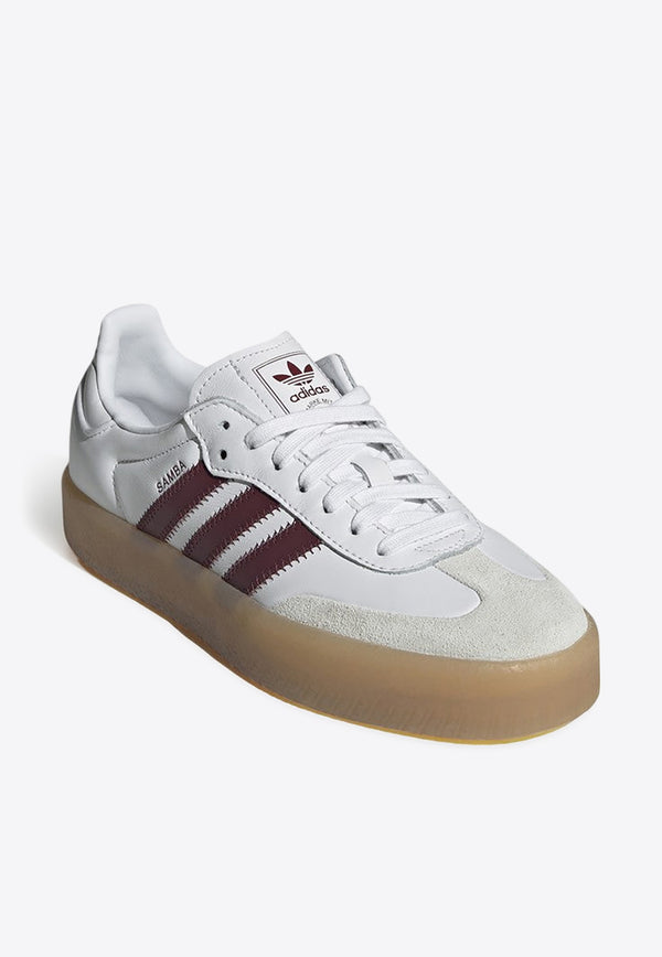 Adidas Originals Sambae Leather Low-Top Sneakers White JP5610LE/Q_ADIDS-FW