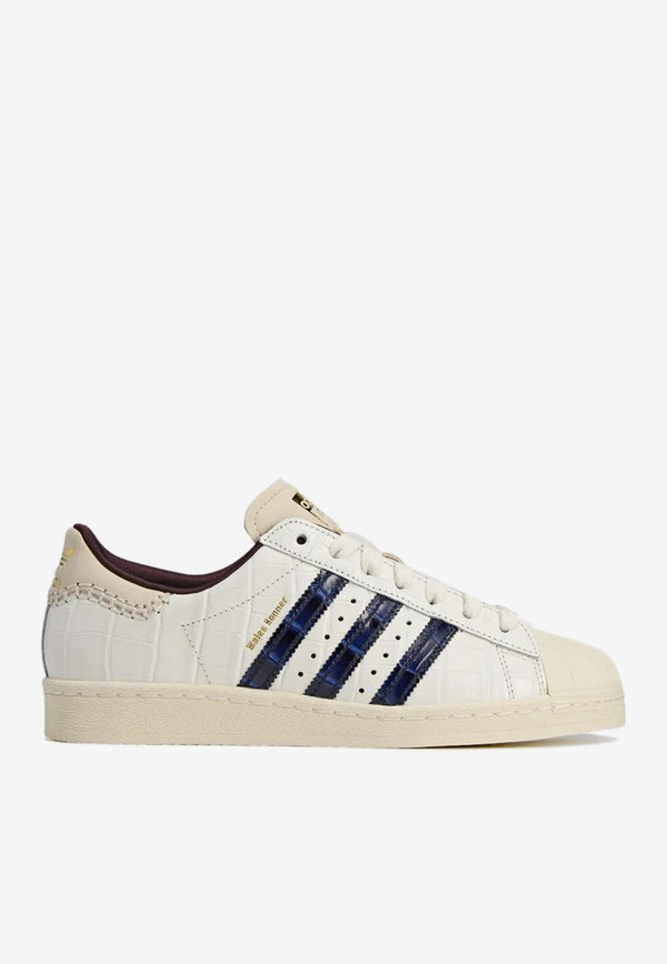 Adidas Originals X Wales Bonner Superstar Croc-Embossed Leather Sneakers White JP7161LE/P_ADIST-WHT